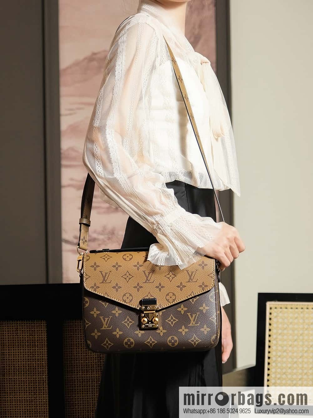 LV 𝐏𝐎𝐂𝐇𝐄𝐓𝐓𝐄 𝐌𝐄𝐓𝐈𝐒 chip rhombus code messenger bag series M44876