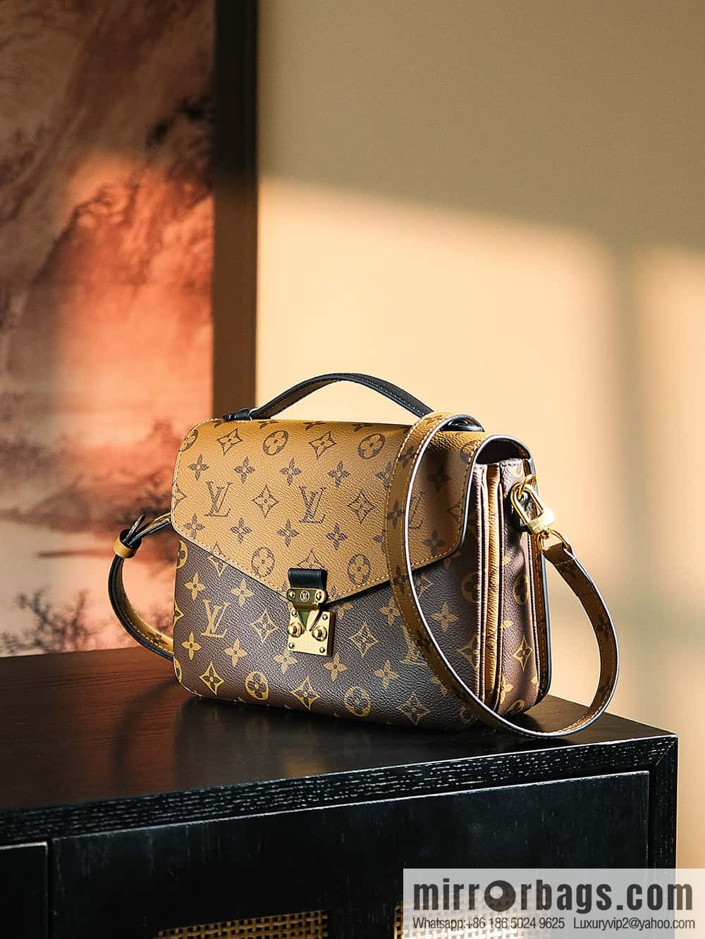 LV 𝐏𝐎𝐂𝐇𝐄𝐓𝐓𝐄 𝐌𝐄𝐓𝐈𝐒 chip rhombus code messenger bag series M44876