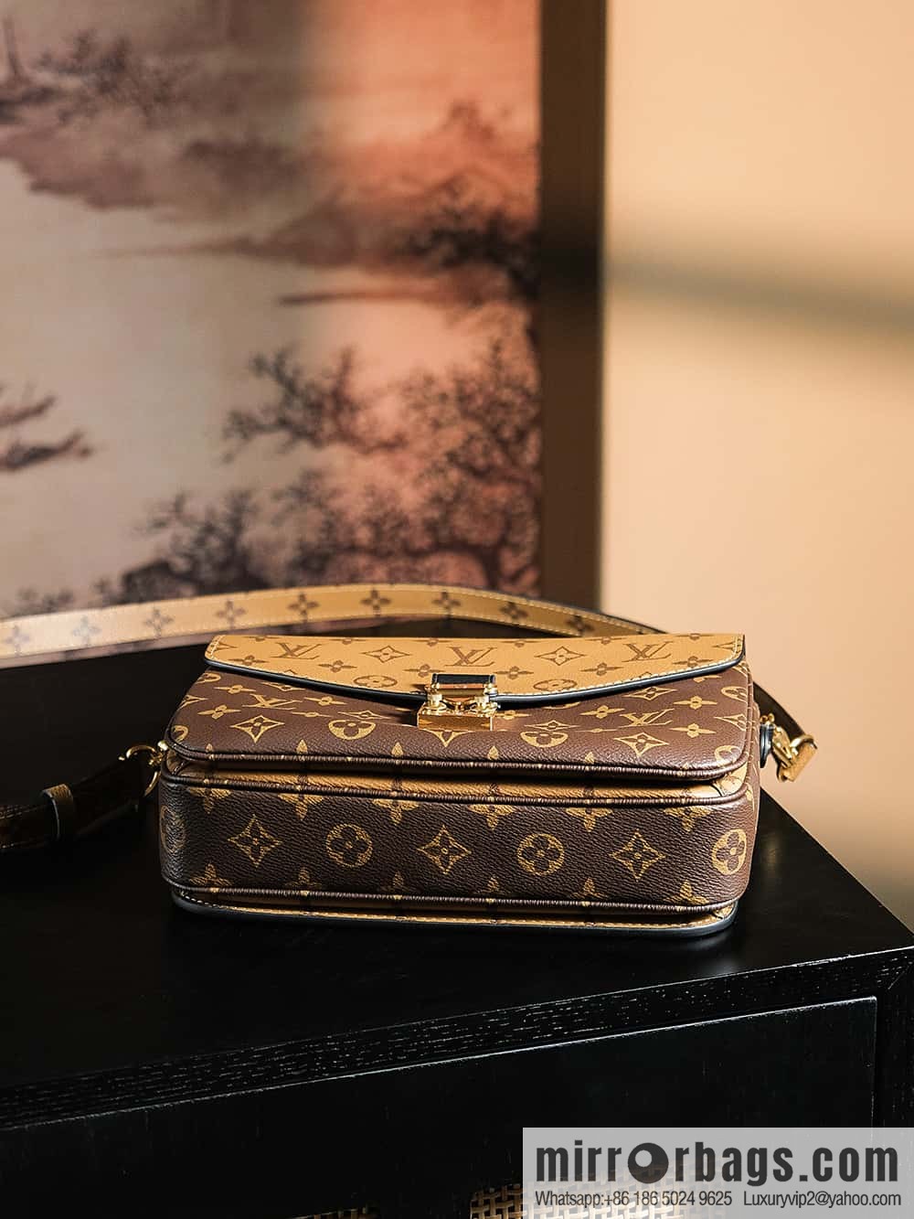 LV 𝐏𝐎𝐂𝐇𝐄𝐓𝐓𝐄 𝐌𝐄𝐓𝐈𝐒 chip rhombus code messenger bag series M44876