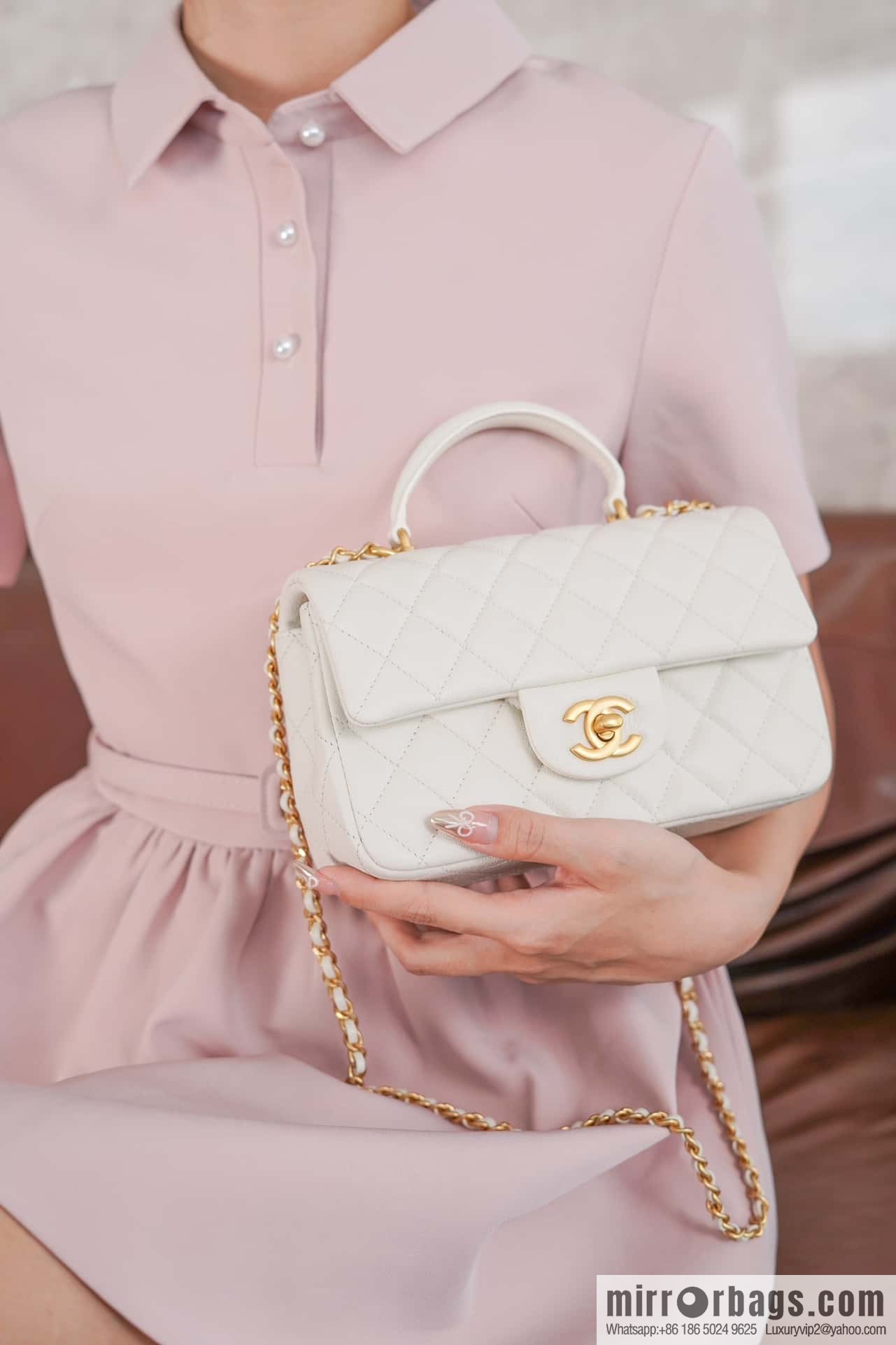 CHANEL 21S Handle CF Mini Platinum ๐ค AS2431