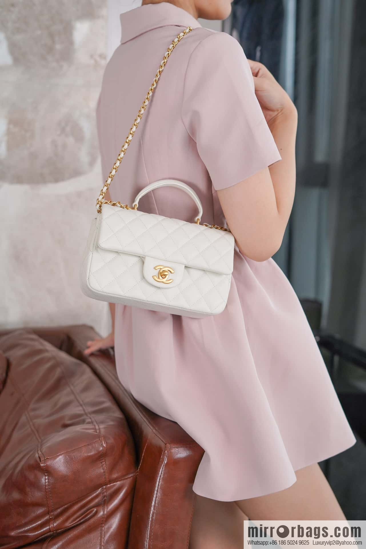 CHANEL 21S Handle CF Mini Platinum ๐ค AS2431