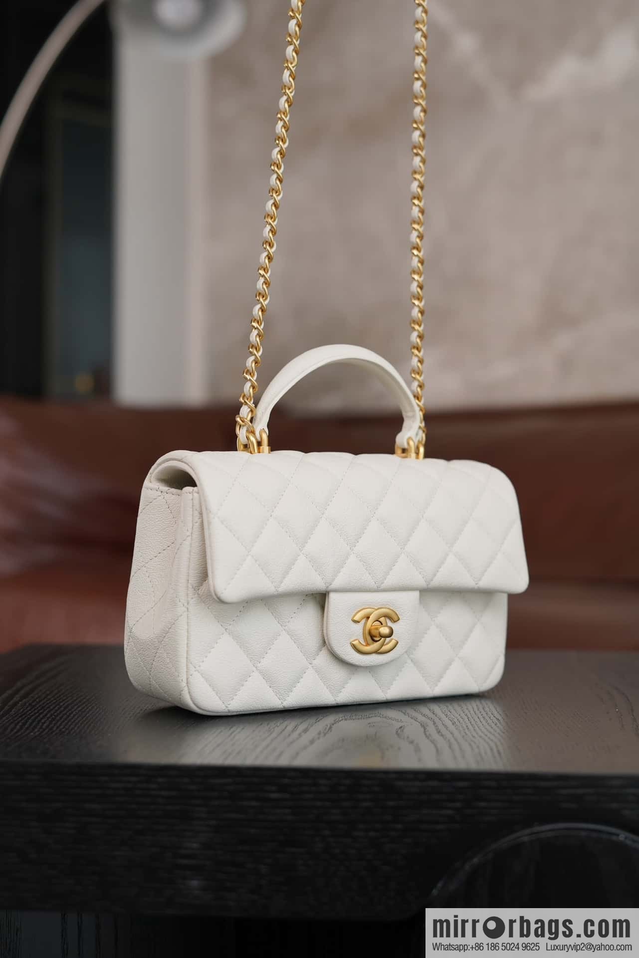 CHANEL 21S Handle CF Mini Platinum ๐ค AS2431