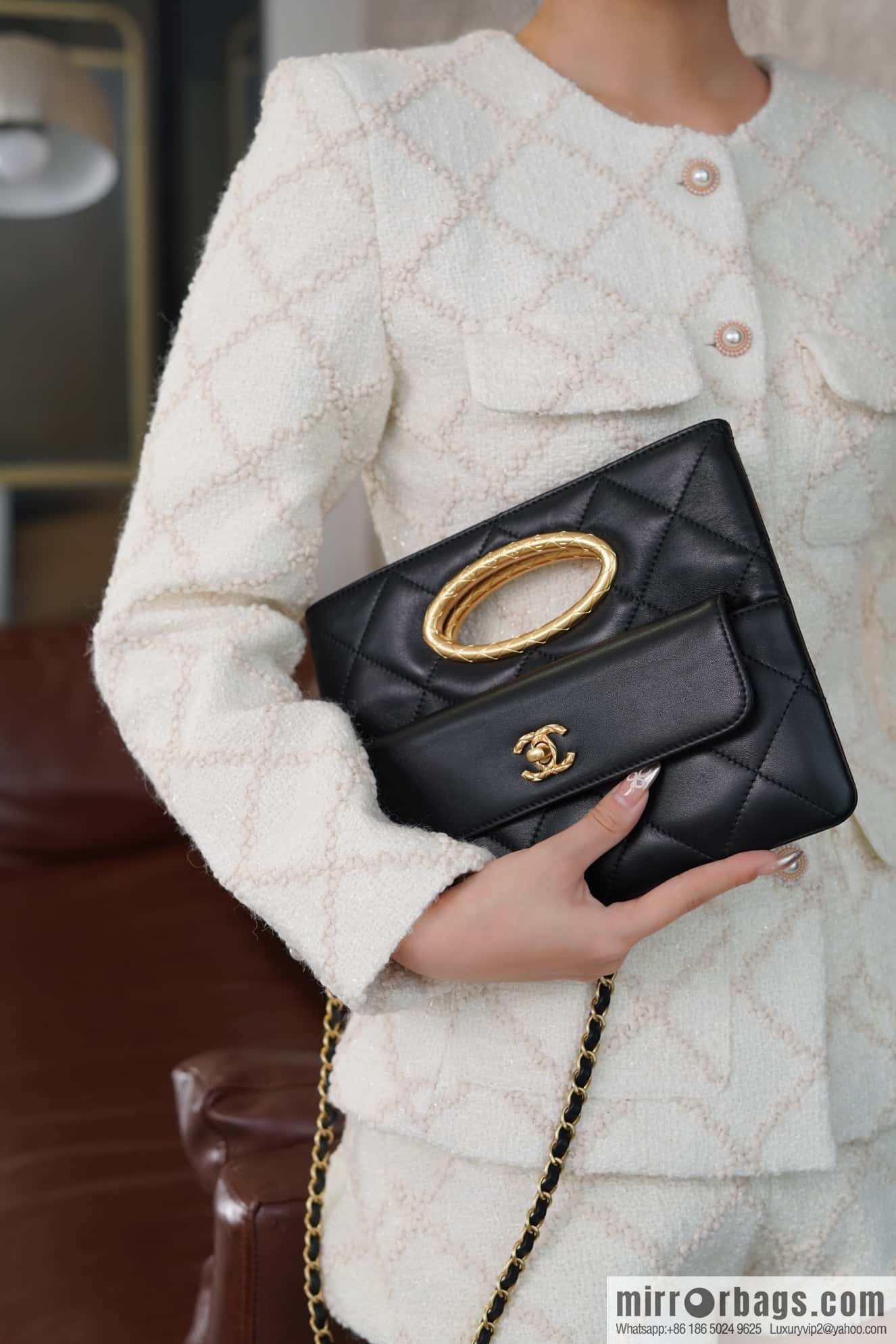 CHANEL 24B Superior Craft Workshop, Dinner Bag, Black AS5038 B17663 94305