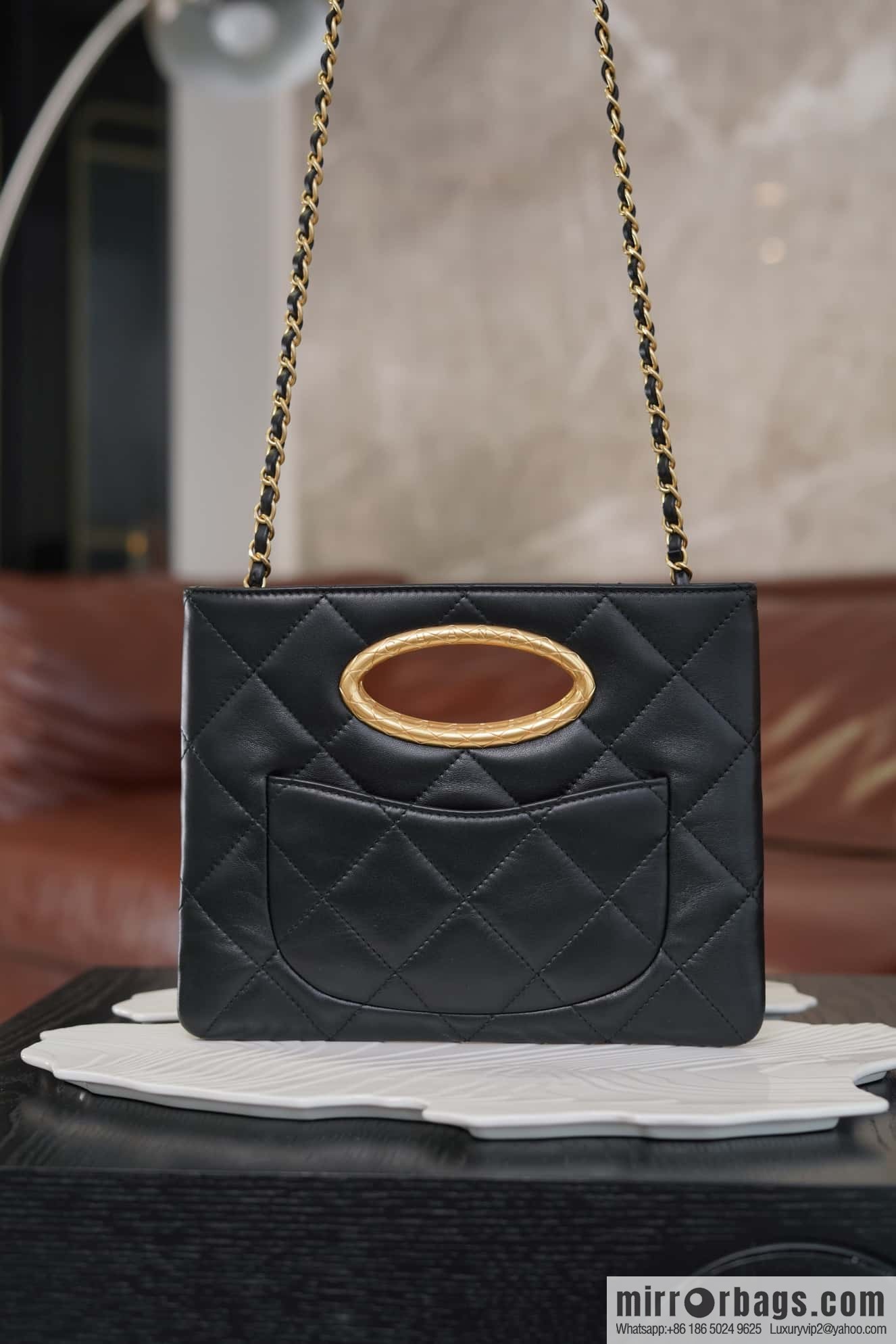 CHANEL 24B Superior Craft Workshop, Dinner Bag, Black AS5038 B17663 94305