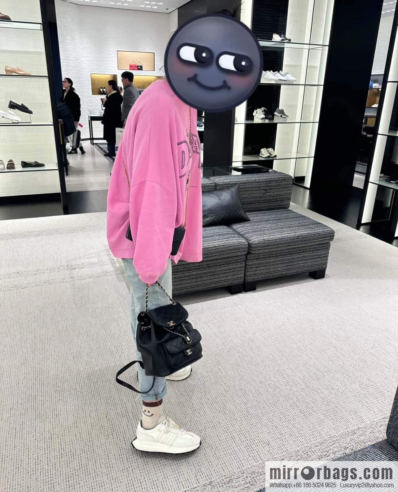 CHANEL new backpack, black, large AS3618.