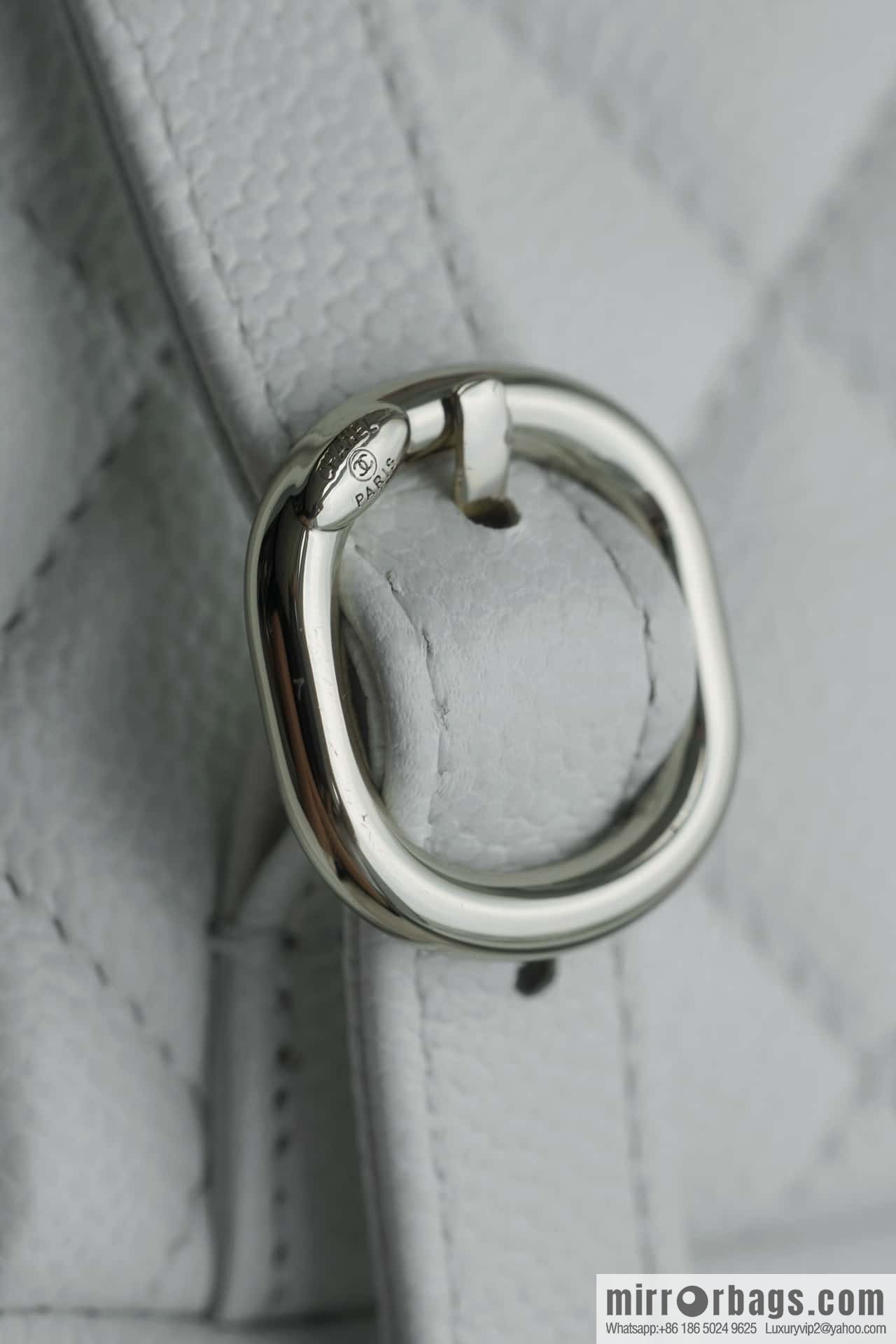 CHANEL Duma backpack, genuine leather, white AS3860.