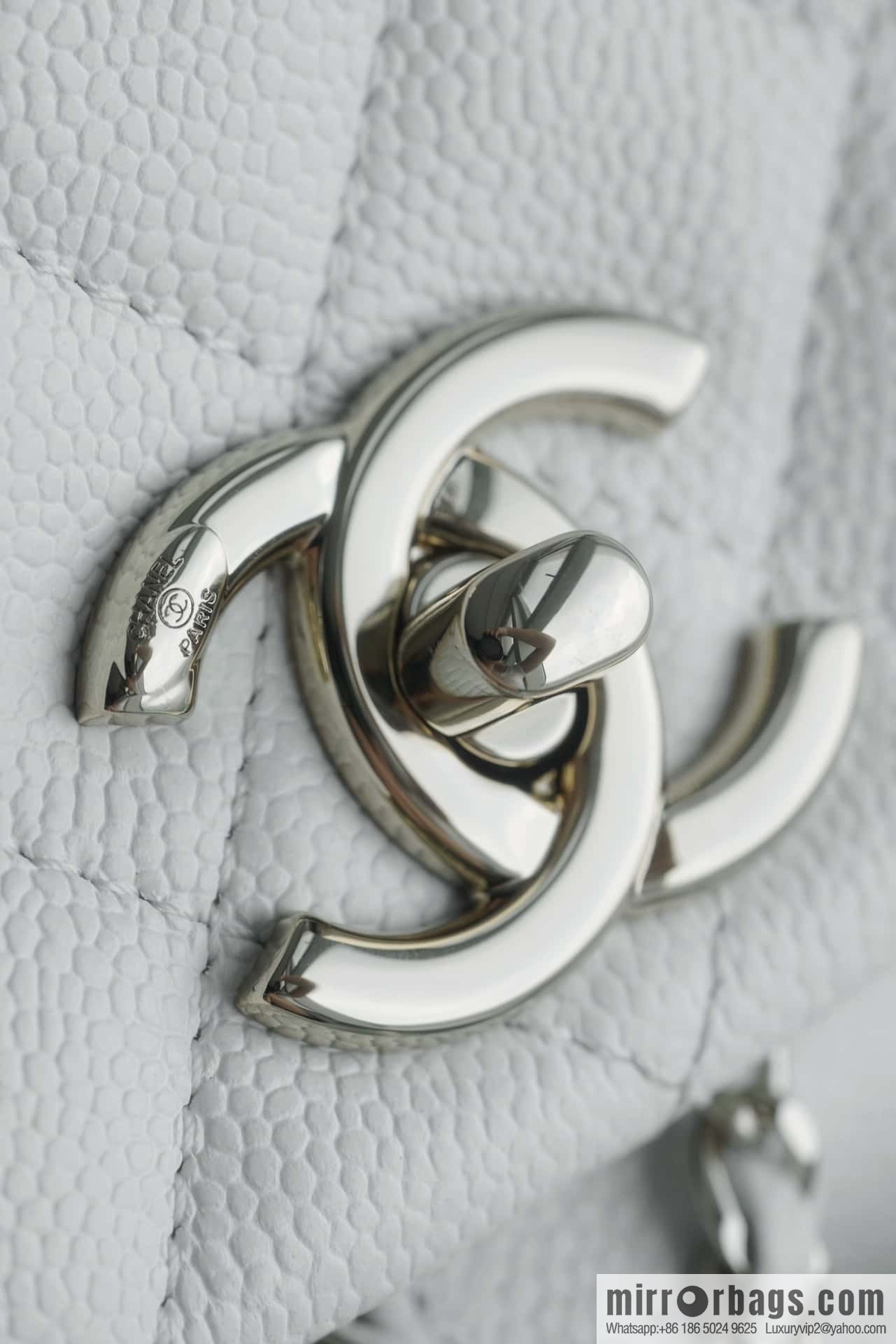 CHANEL Duma backpack, genuine leather, white AS3860.