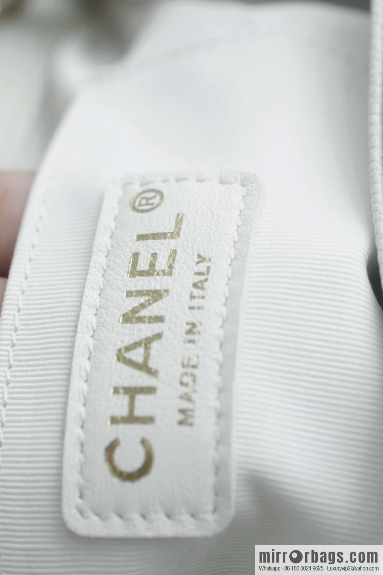 CHANEL Duma backpack, genuine leather, white AS3860.