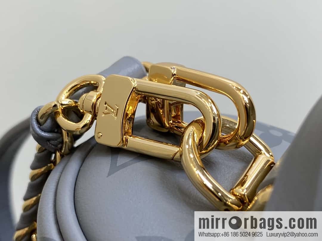[Boutique‑grade] M12427 shark gray silk screen printing, full leather chain bag series Vanity Chain Pouch handbag