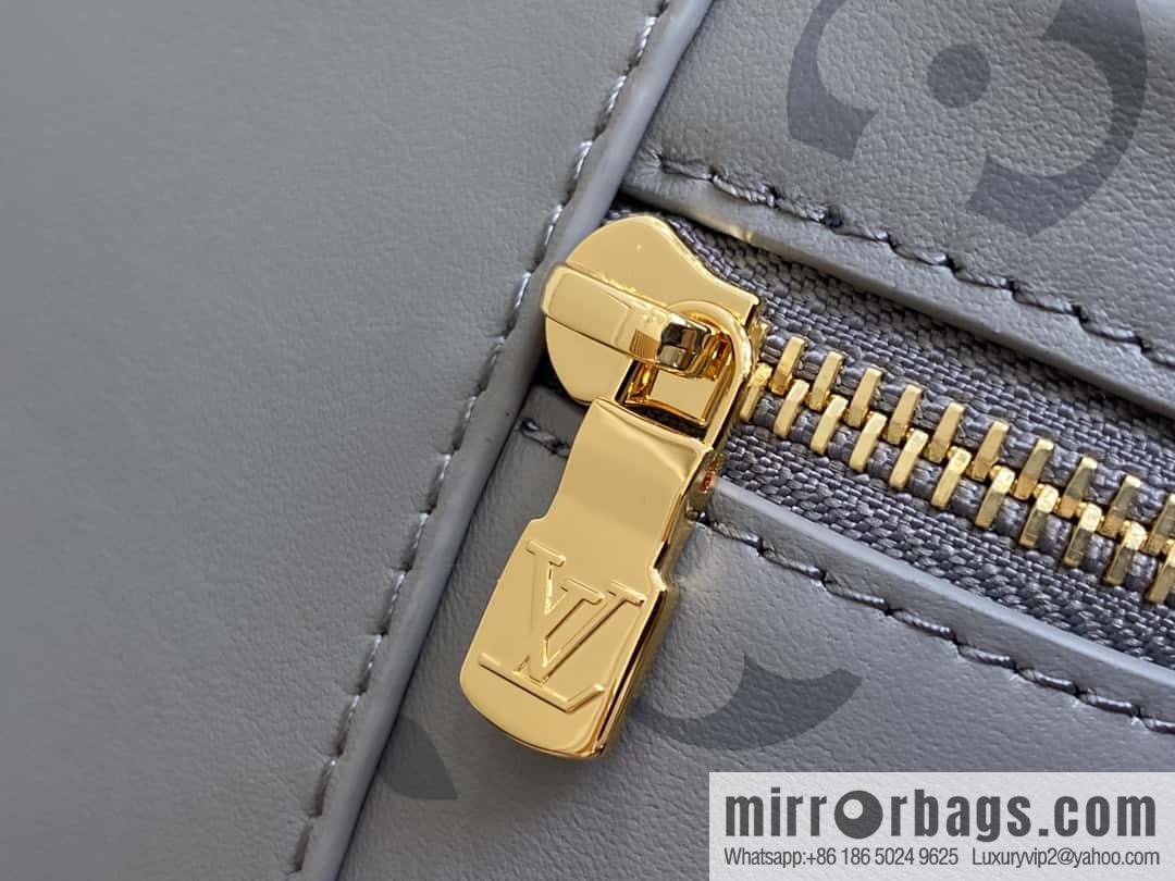 [Boutique‑grade] M12427 shark gray silk screen printing, full leather chain bag series Vanity Chain Pouch handbag
