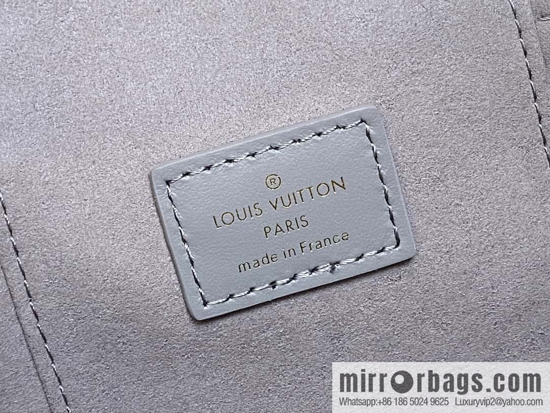 [Boutique‑grade] M12427 shark gray silk screen printing, full leather chain bag series Vanity Chain Pouch handbag
