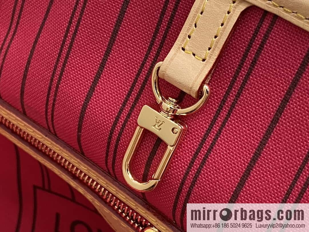 [Boutique‑grade] M12257 presbyopia plum red, available on both sides, variable code chip version, shopping bag series NEVERFULL medium handbag