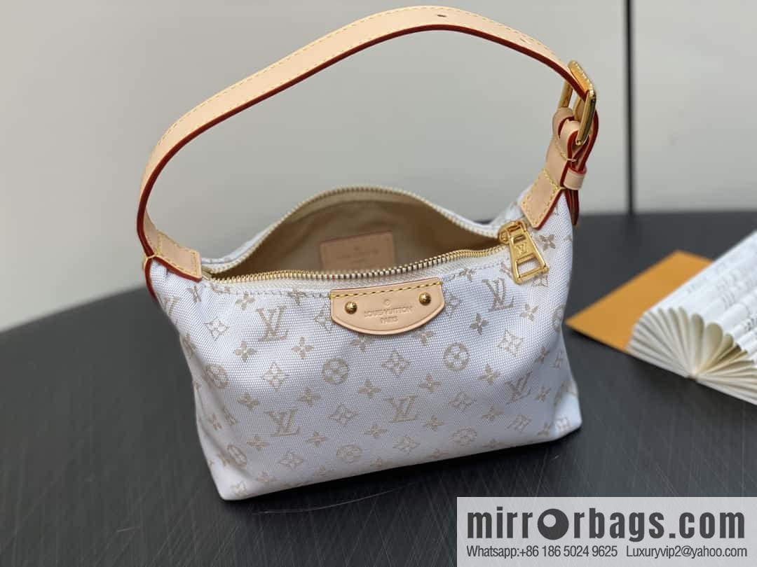 [Boutique‑grade] M12433 white, mini lunch box bag, moon bag series MINI MOON handbag