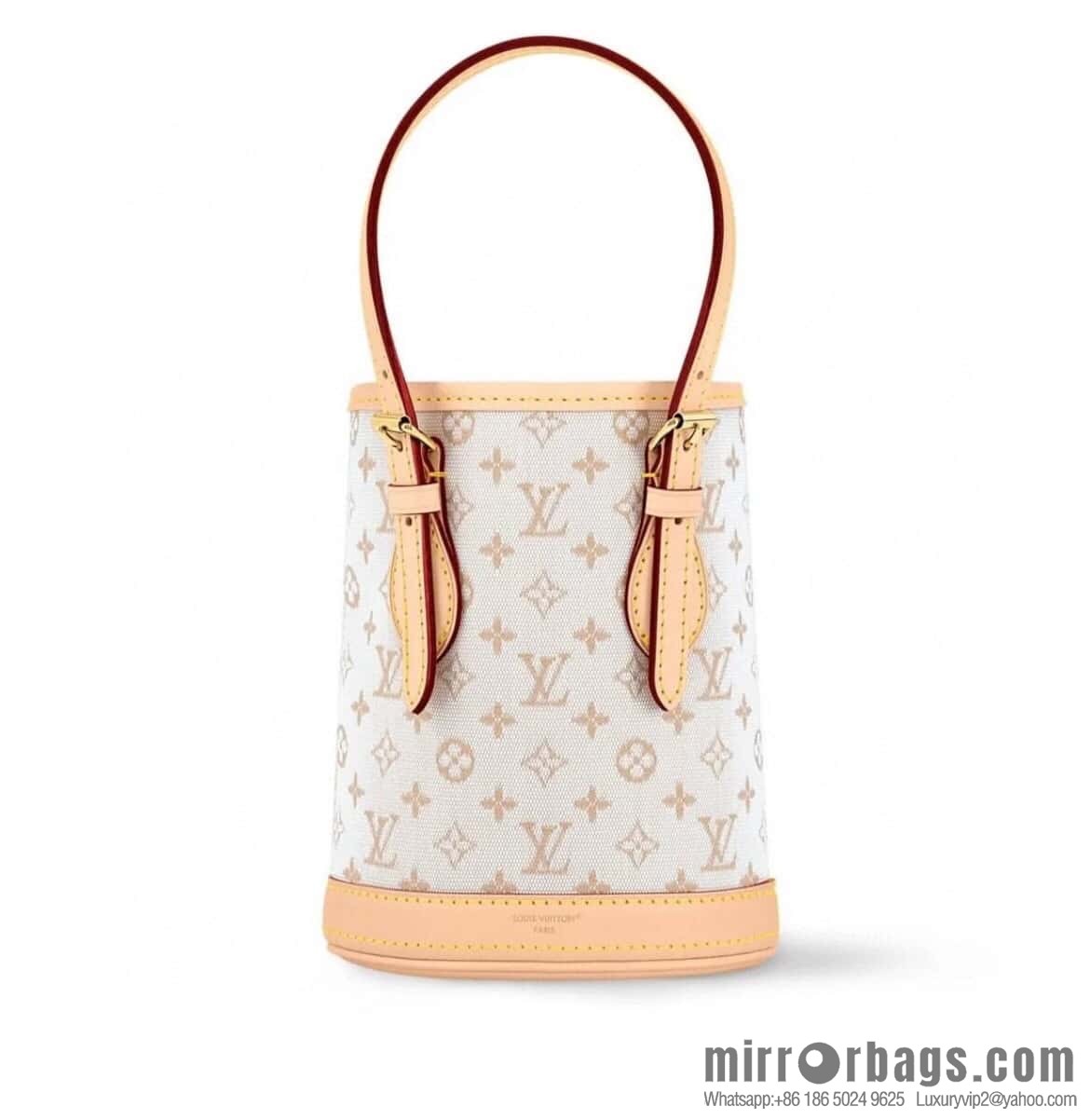 [Boutique‑grade] M12317 white denim, mini bucket bag series Nano Bucket Mini bucket handbag