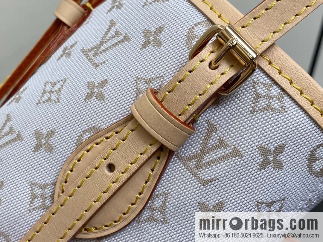 [Boutique‑grade] M12317 white denim, mini bucket bag series Nano Bucket Mini bucket handbag