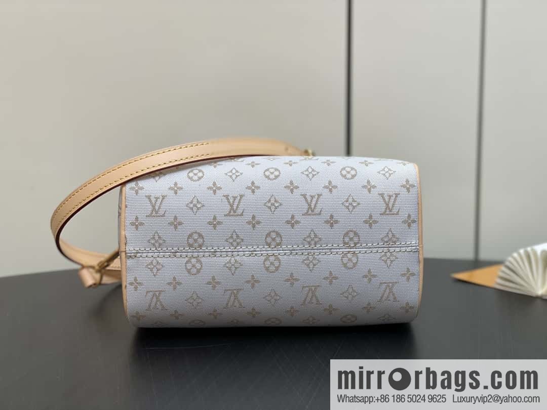 [Boutique‑grade] M12747 white denim, pillow bag speedy series Speedy Bandoulière 20 handbag