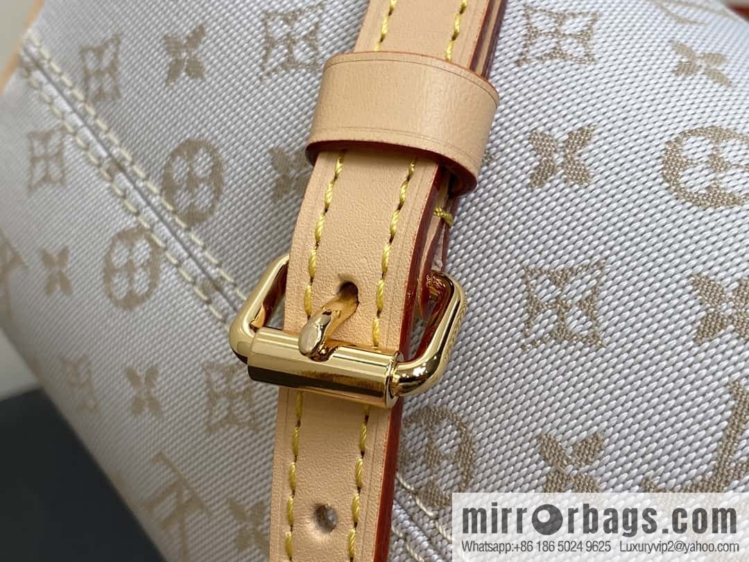 [Boutique‑grade] M12747 white denim, pillow bag speedy series Speedy Bandoulière 20 handbag