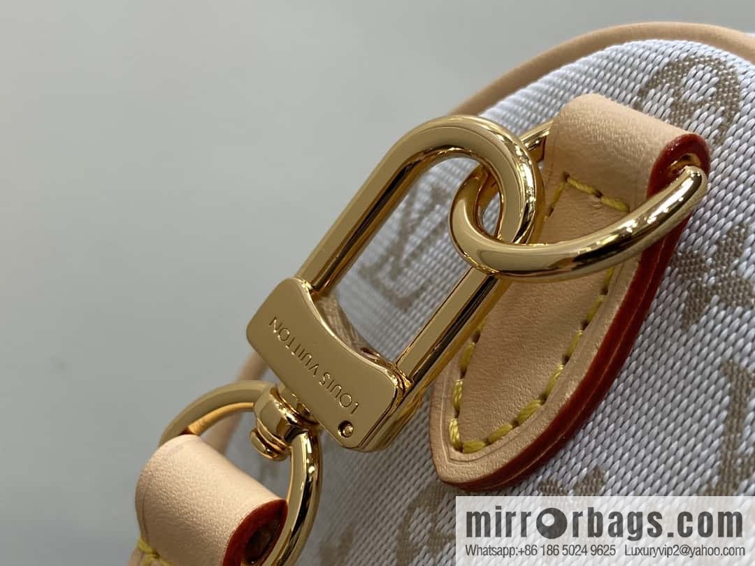 [Boutique‑grade] M12747 white denim, pillow bag speedy series Speedy Bandoulière 20 handbag
