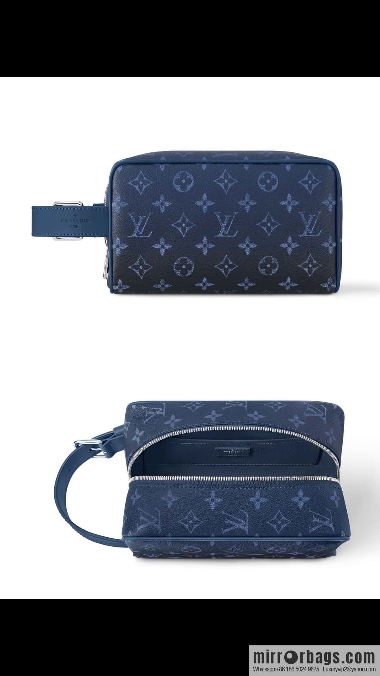 [Premium‑quality] M11599 blue gradual change toilet bag cosmetic bag series Locker Dopp Kit toilet bag