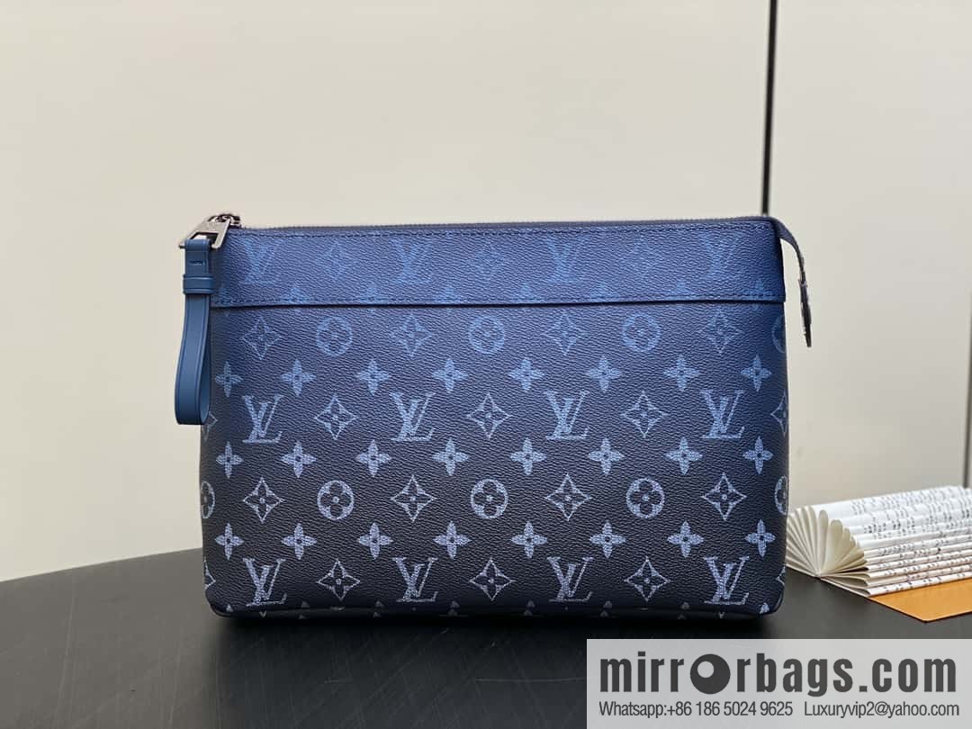 [Boutique‑grade] M11545 blue gradual change handbag clutch series Pochette Voyage Souple clutch