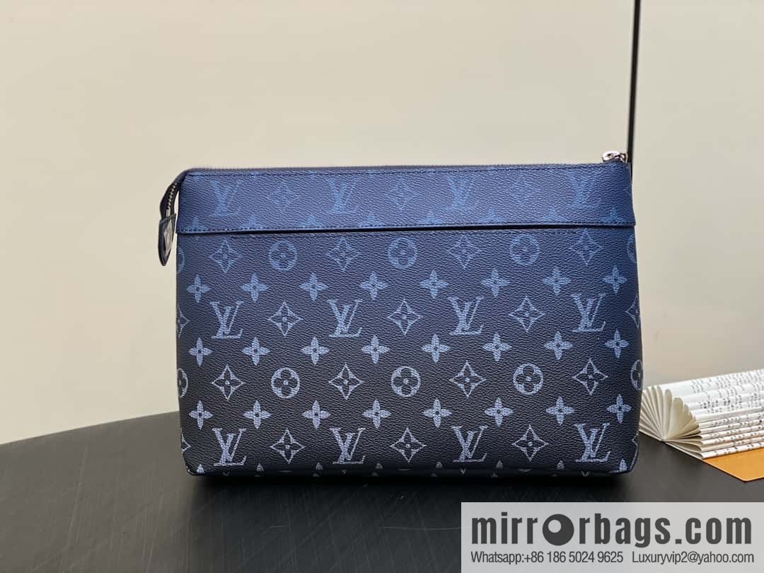 [Boutique‑grade] M11545 blue gradual change handbag clutch series Pochette Voyage Souple clutch
