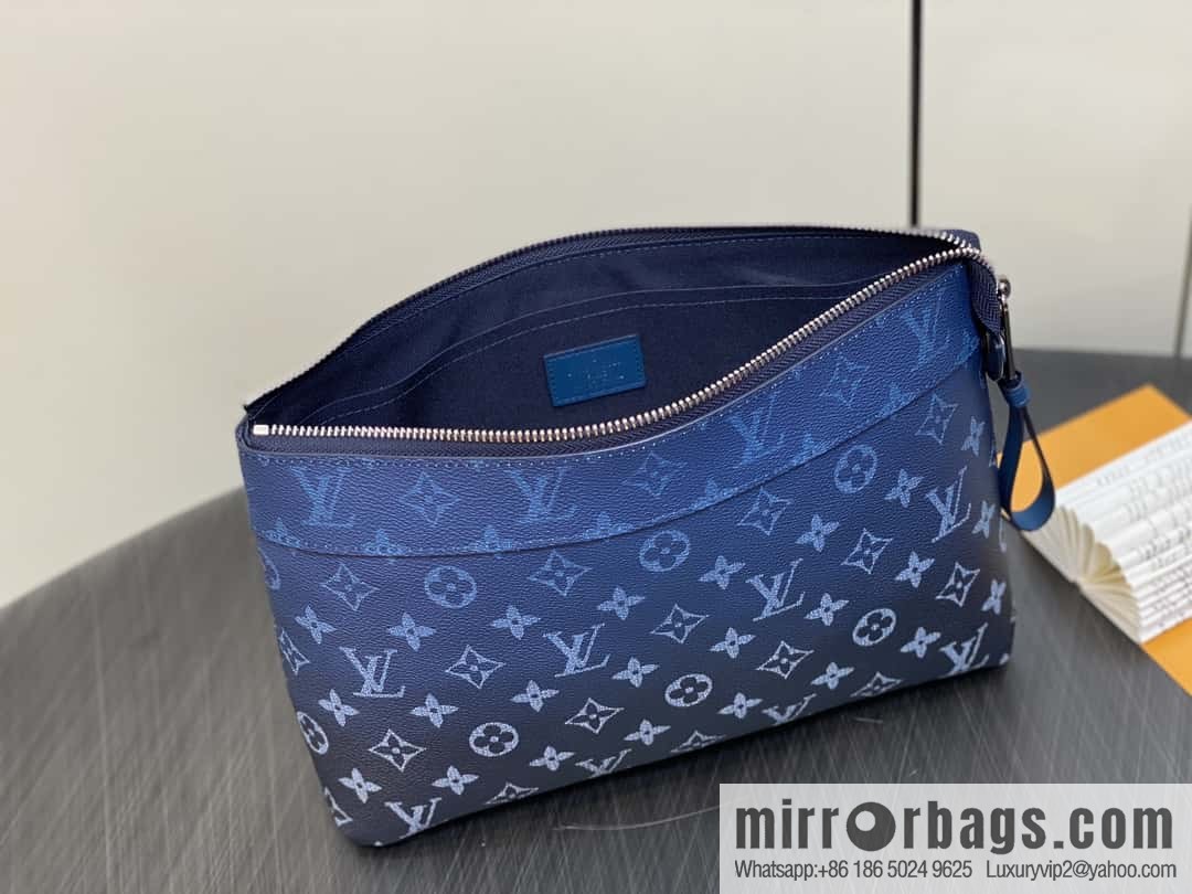[Boutique‑grade] M11545 blue gradual change handbag clutch series Pochette Voyage Souple clutch