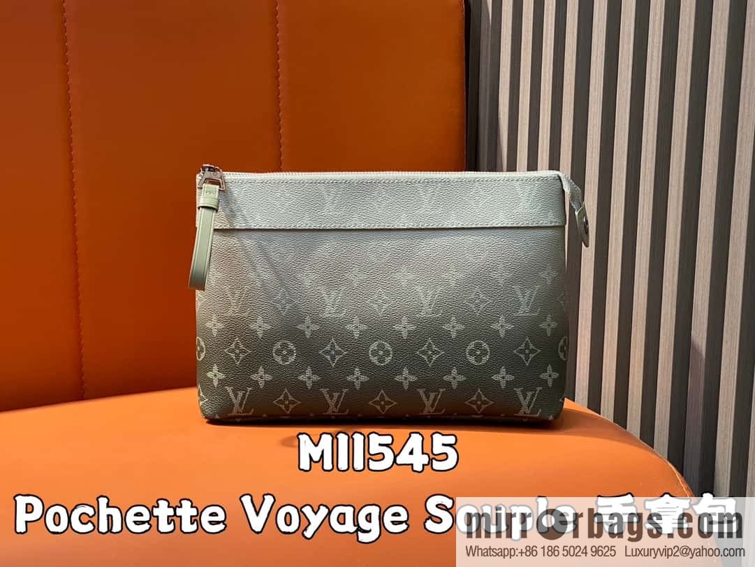 [Boutique‑grade] M11545 blue gradual change handbag clutch series Pochette Voyage Souple clutch