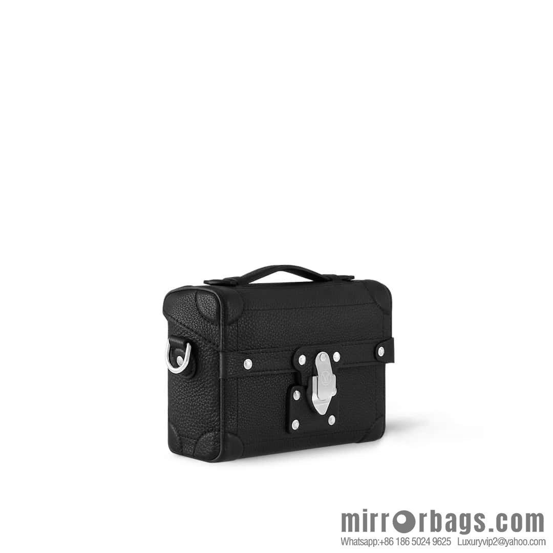 [Boutique‑grade] M11516 black full leather, men's bag box bag series, the new Soul Trunk handbag of the season
