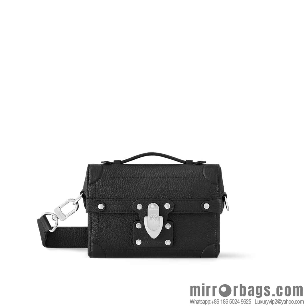 [Boutique‑grade] M11516 black full leather, men's bag box bag series, the new Soul Trunk handbag of the season