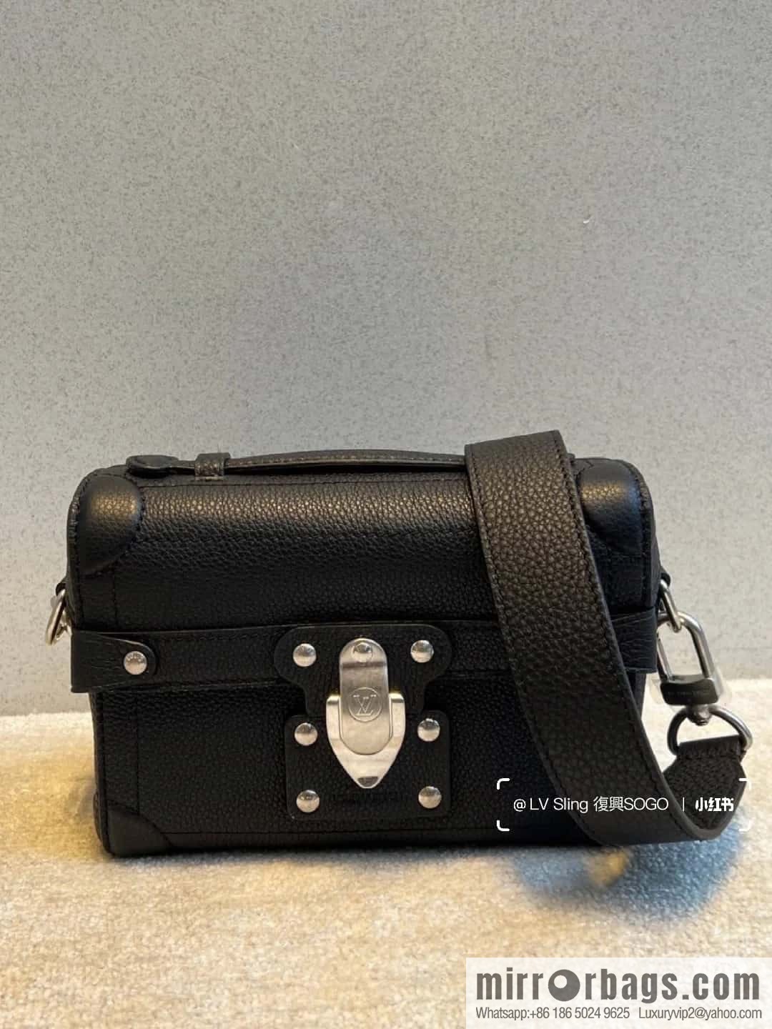 [Boutique‑grade] M11516 black full leather, men's bag box bag series, the new Soul Trunk handbag of the season