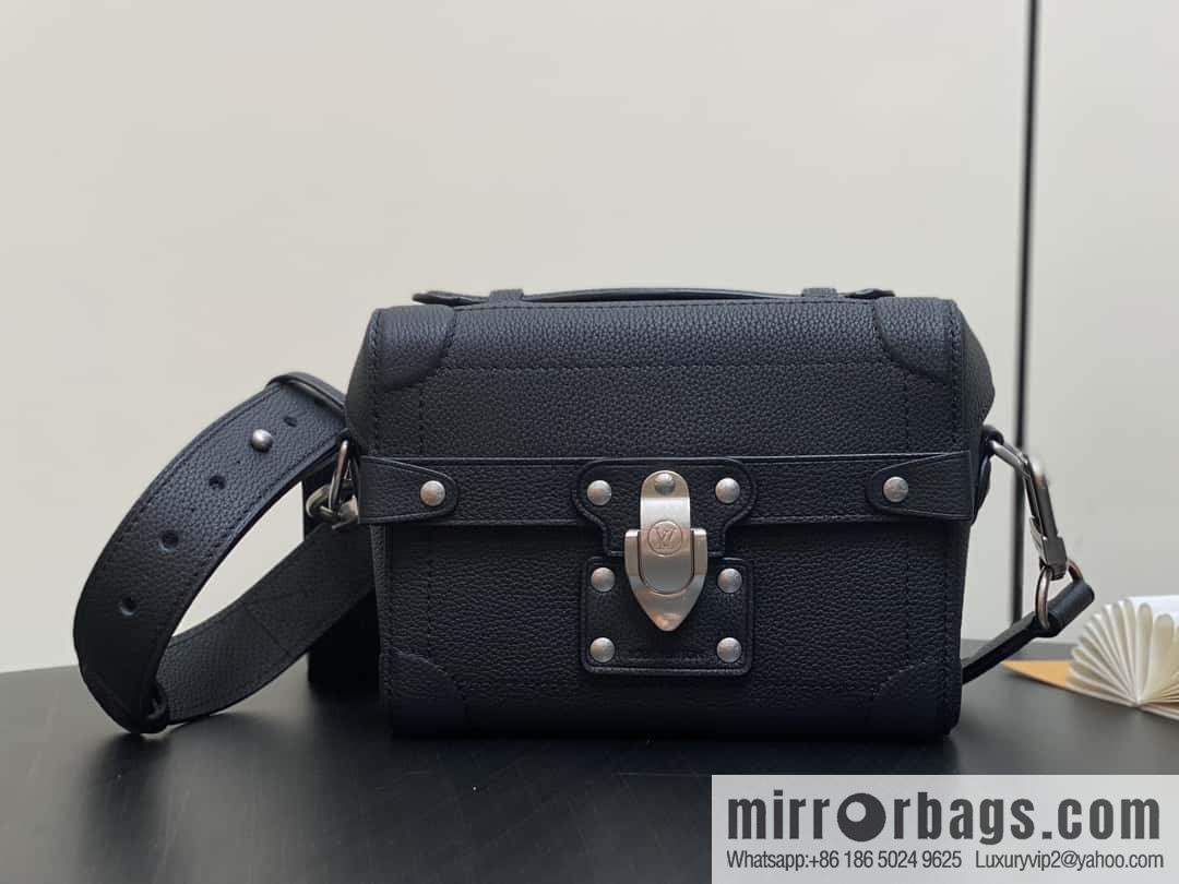 [Boutique‑grade] M11516 black full leather, men's bag box bag series, the new Soul Trunk handbag of the season