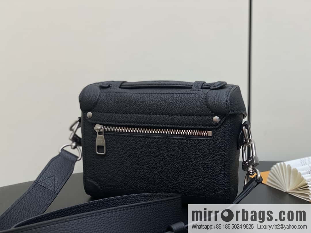 [Boutique‑grade] M11516 black full leather, men's bag box bag series, the new Soul Trunk handbag of the season