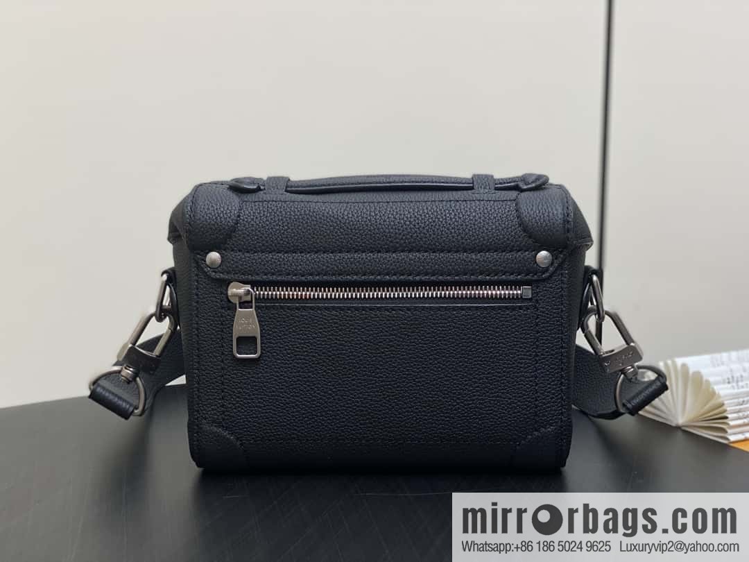 [Boutique‑grade] M11516 black full leather, men's bag box bag series, the new Soul Trunk handbag of the season
