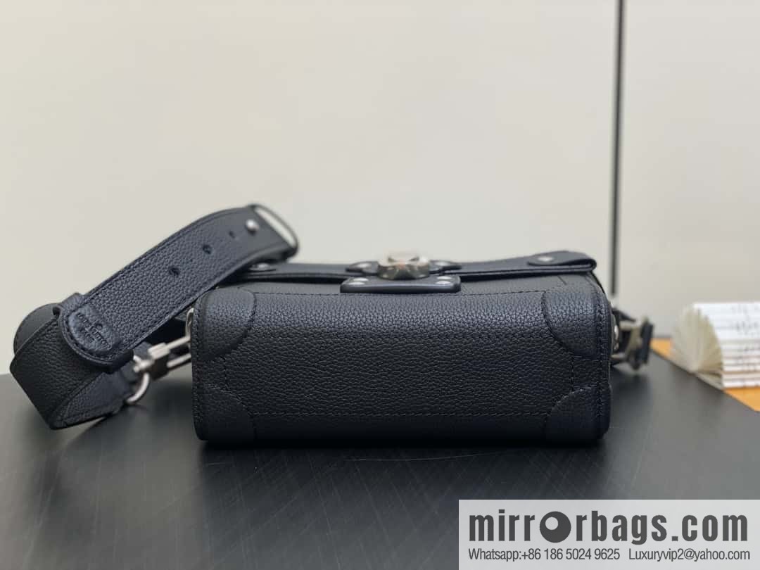 [Boutique‑grade] M11516 black full leather, men's bag box bag series, the new Soul Trunk handbag of the season