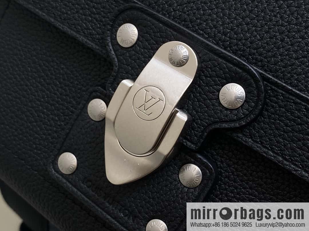 [Boutique‑grade] M11516 black full leather, men's bag box bag series, the new Soul Trunk handbag of the season
