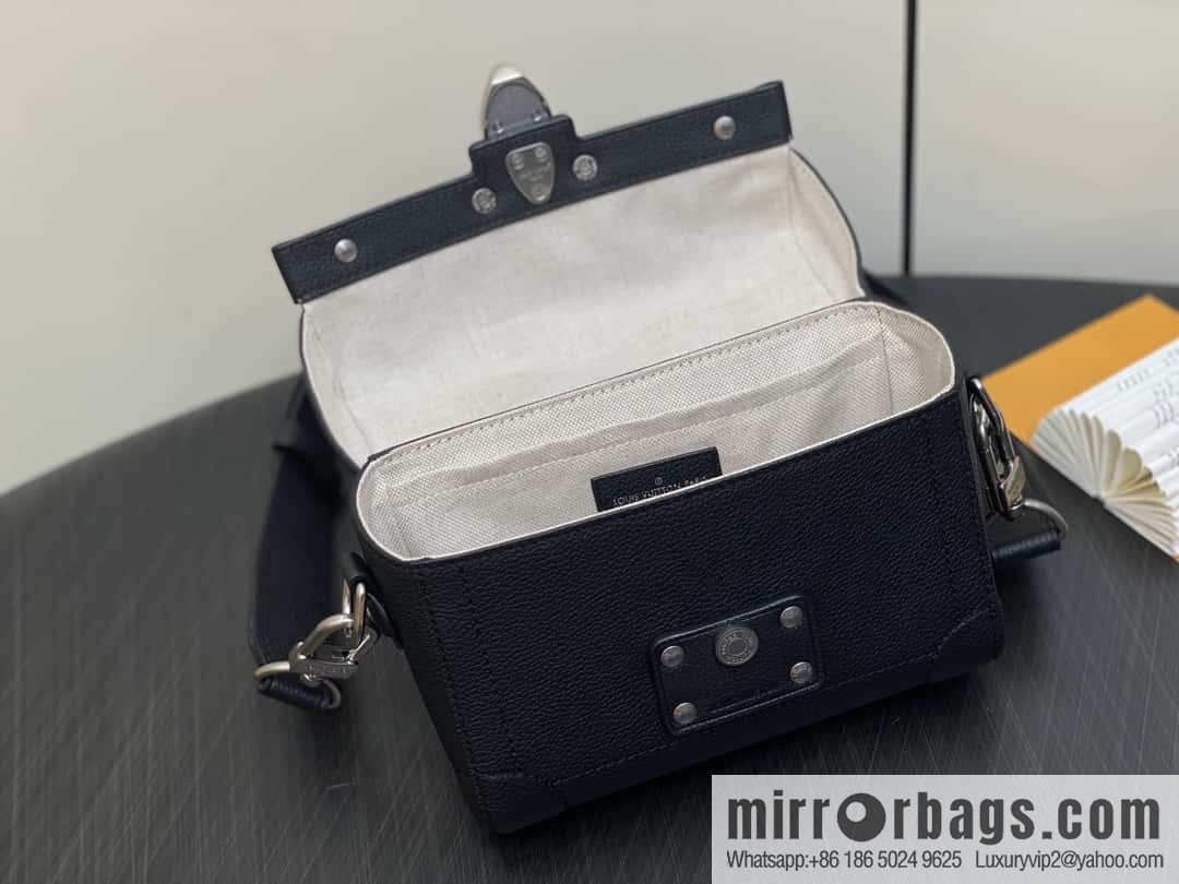 [Boutique‑grade] M11516 black full leather, men's bag box bag series, the new Soul Trunk handbag of the season
