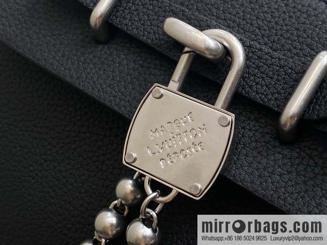 [Boutique‑grade] M11637 black full leather, mini schoolbag