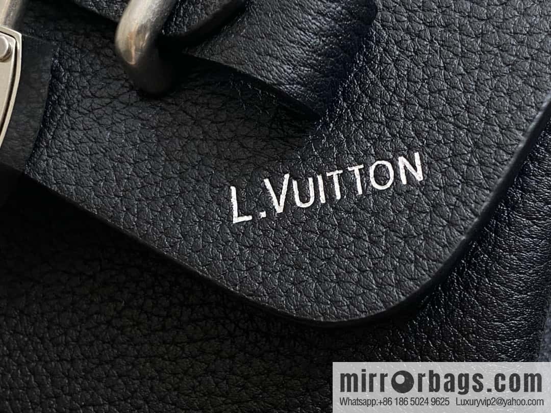 [Boutique‑grade] M11637 black full leather, mini schoolbag