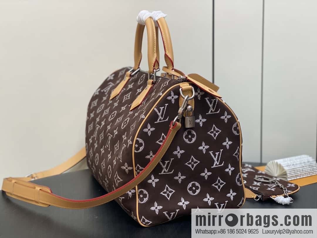 [Boutique‑grade] M24428 grinding dark brown, pillow bag speedy series Speedy P9 Bandoulière 40 Monogram Leather handbag