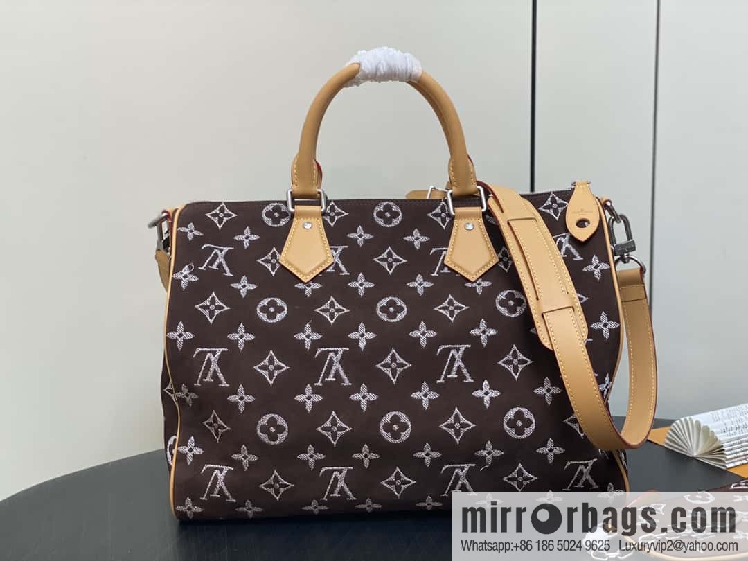 [Boutique‑grade] M24428 grinding dark brown, pillow bag speedy series Speedy P9 Bandoulière 40 Monogram Leather handbag