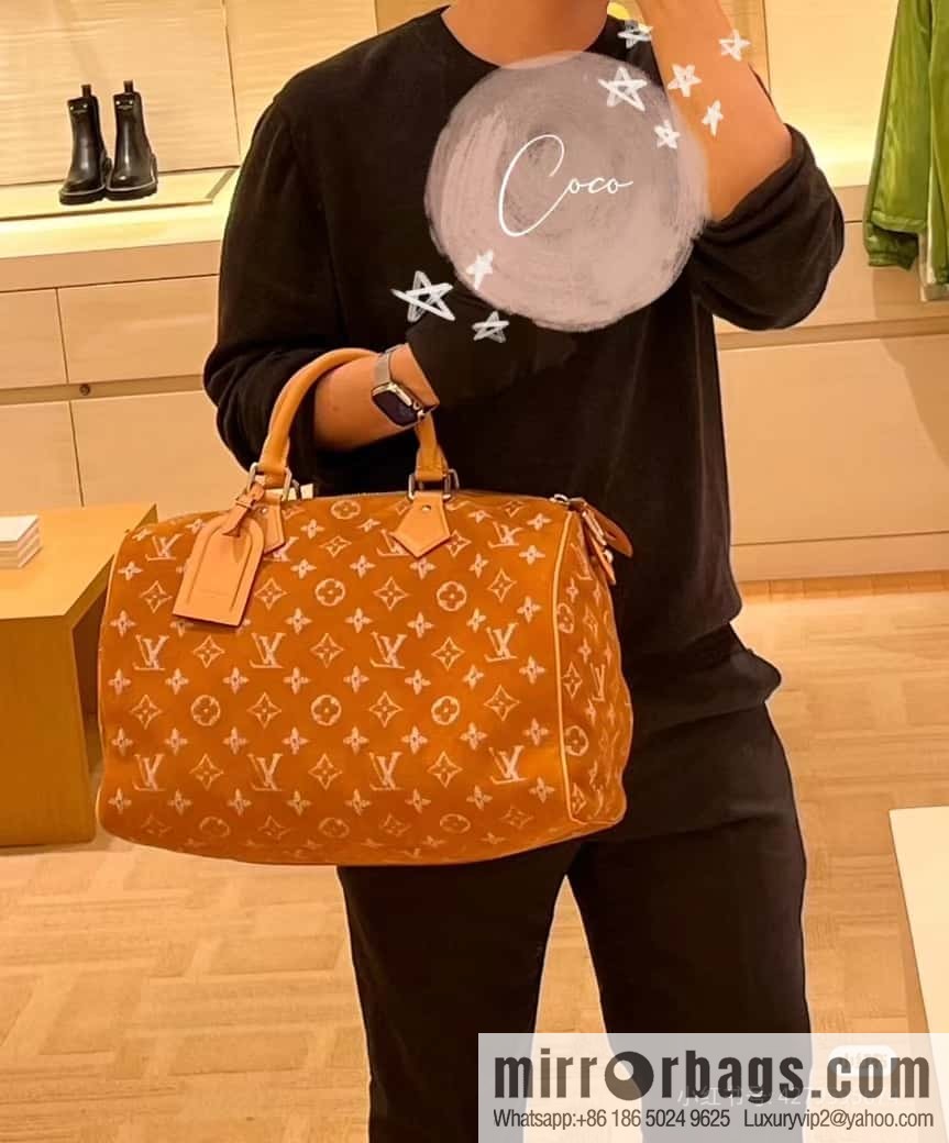 [Boutique‑grade] M24430 matte orange, pillow bag speedy series, this Speedy P9 Bandoulière 40 Monogram Leather handbag