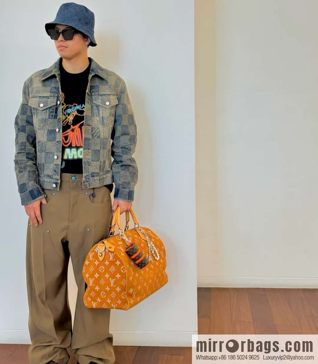 [Boutique‑grade] M24430 matte orange, pillow bag speedy series, this Speedy P9 Bandoulière 40 Monogram Leather handbag