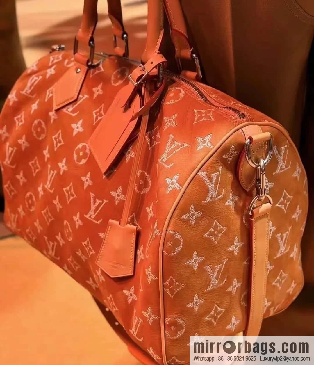 [Boutique‑grade] M24430 matte orange, pillow bag speedy series, this Speedy P9 Bandoulière 40 Monogram Leather handbag