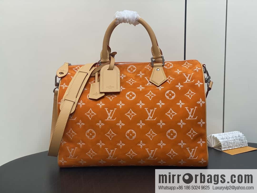 [Boutique‑grade] M24430 matte orange, pillow bag speedy series, this Speedy P9 Bandoulière 40 Monogram Leather handbag