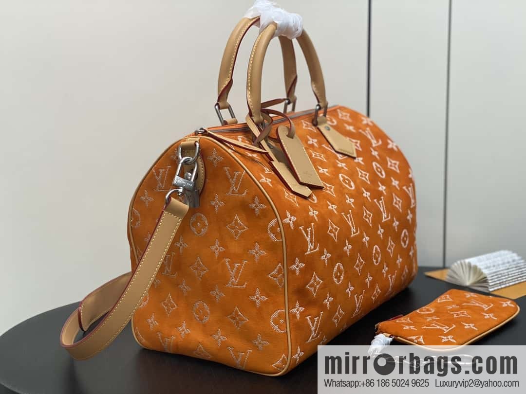 [Boutique‑grade] M24430 matte orange, pillow bag speedy series, this Speedy P9 Bandoulière 40 Monogram Leather handbag