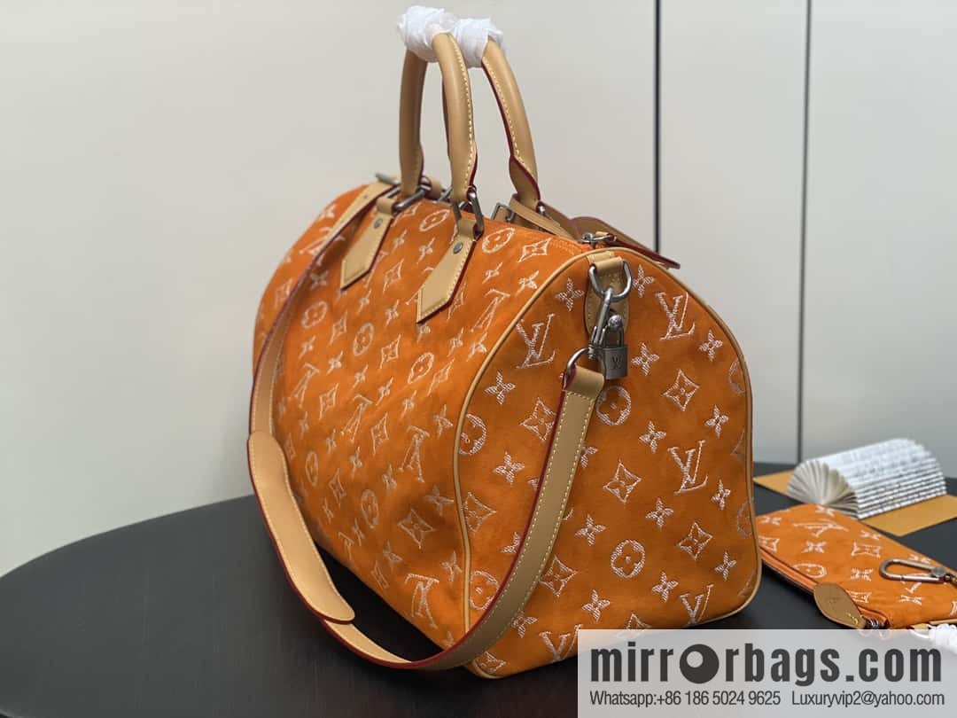 [Boutique‑grade] M24430 matte orange, pillow bag speedy series, this Speedy P9 Bandoulière 40 Monogram Leather handbag