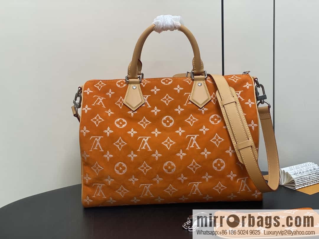 [Boutique‑grade] M24430 matte orange, pillow bag speedy series, this Speedy P9 Bandoulière 40 Monogram Leather handbag