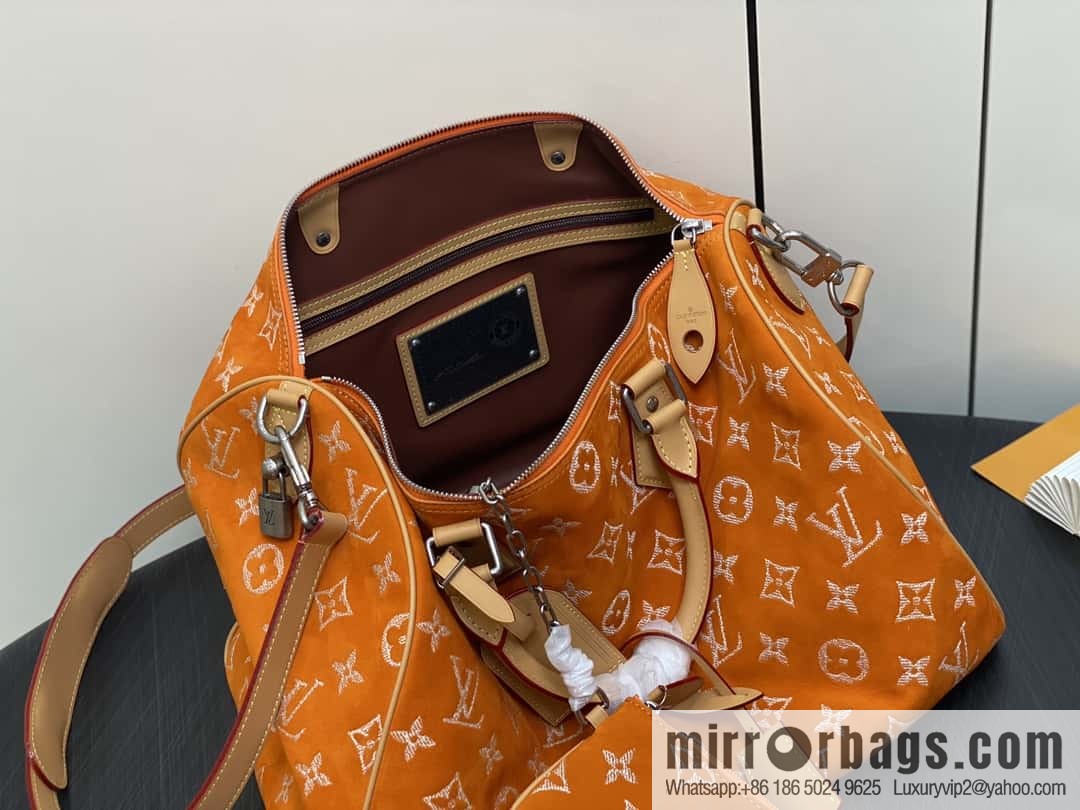 [Boutique‑grade] M24430 matte orange, pillow bag speedy series, this Speedy P9 Bandoulière 40 Monogram Leather handbag