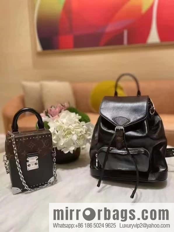[Boutique‑grade] M12587 black full leather, backpack series, this Montsouris small backpack.