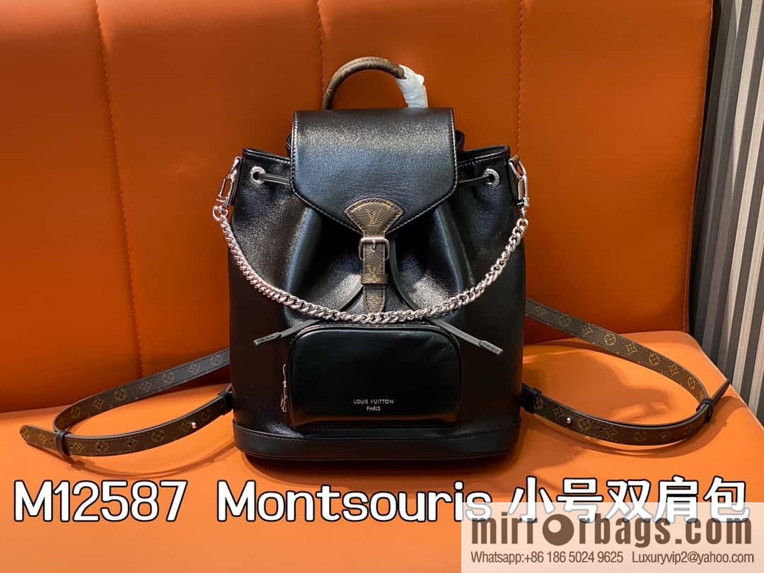 [Boutique‑grade] M12587 black full leather, backpack series, this Montsouris small backpack.